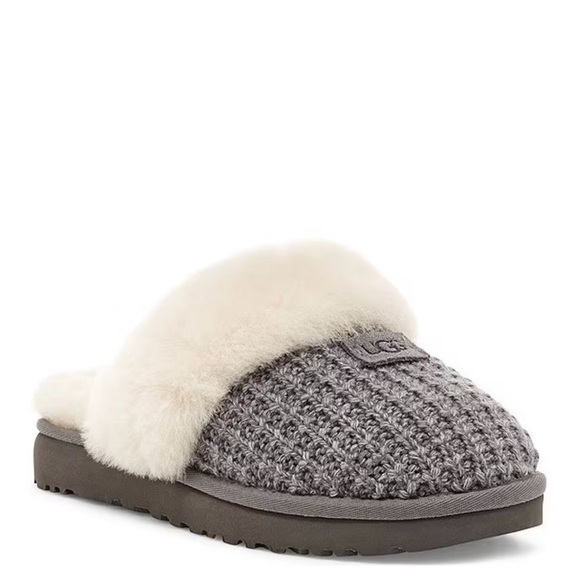 UGG Shoes - Ugg Cozy Knit Slippers in Charcoal Size 9